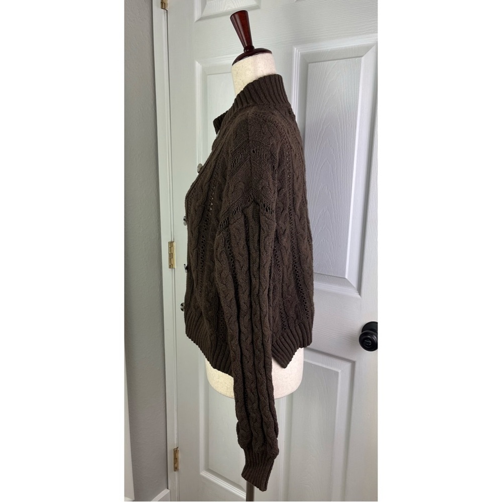 ABLE Ruth Cable Knit Cropped Cardigan - Picture 4 of 11